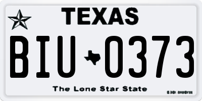 TX license plate BIU0373