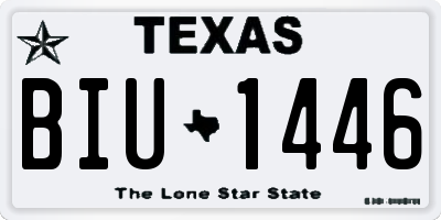 TX license plate BIU1446
