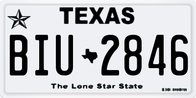 TX license plate BIU2846