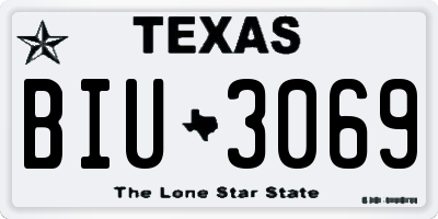 TX license plate BIU3069