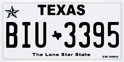 TX license plate BIU3395