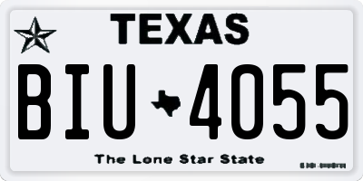 TX license plate BIU4055