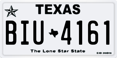 TX license plate BIU4161