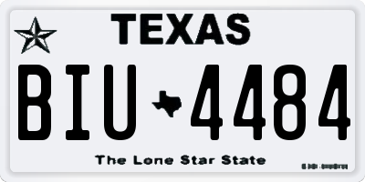 TX license plate BIU4484