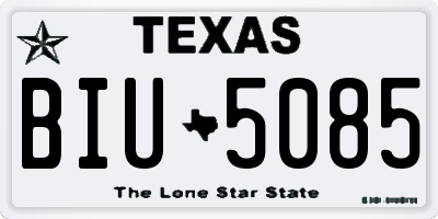 TX license plate BIU5085