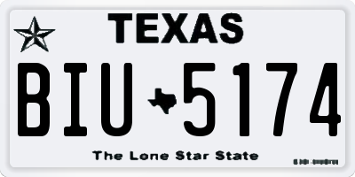 TX license plate BIU5174