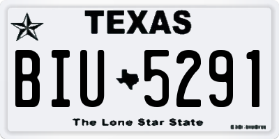 TX license plate BIU5291