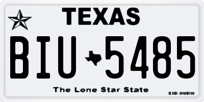TX license plate BIU5485