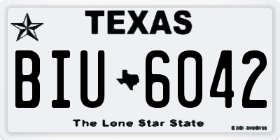 TX license plate BIU6042