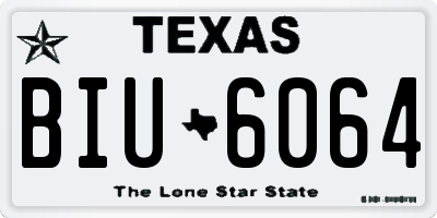 TX license plate BIU6064