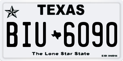 TX license plate BIU6090