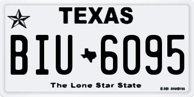 TX license plate BIU6095