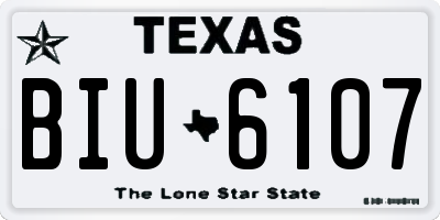 TX license plate BIU6107