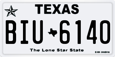 TX license plate BIU6140