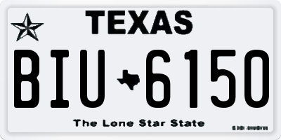 TX license plate BIU6150