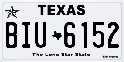 TX license plate BIU6152