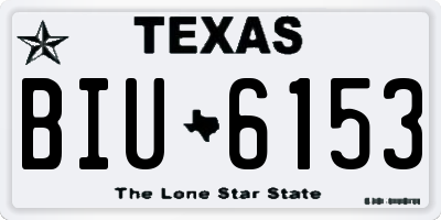 TX license plate BIU6153