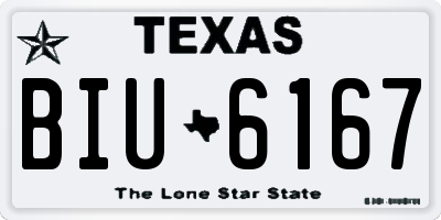 TX license plate BIU6167