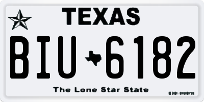 TX license plate BIU6182