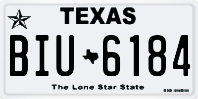 TX license plate BIU6184