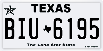 TX license plate BIU6195