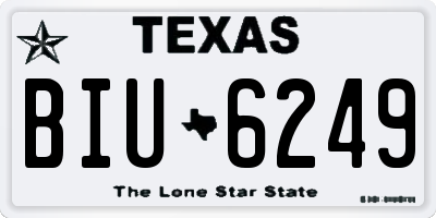 TX license plate BIU6249