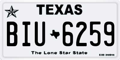 TX license plate BIU6259