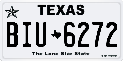 TX license plate BIU6272