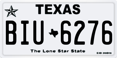 TX license plate BIU6276