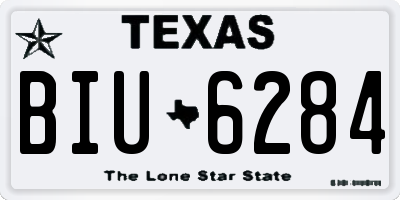 TX license plate BIU6284