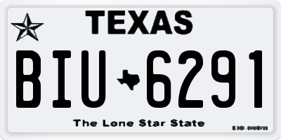 TX license plate BIU6291