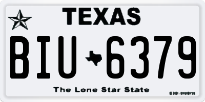 TX license plate BIU6379