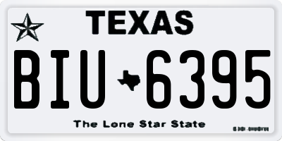 TX license plate BIU6395