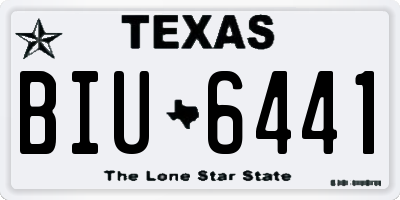 TX license plate BIU6441