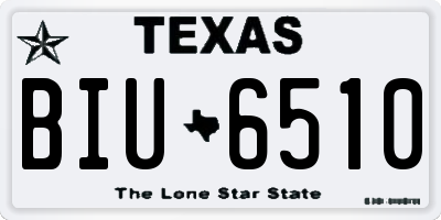 TX license plate BIU6510