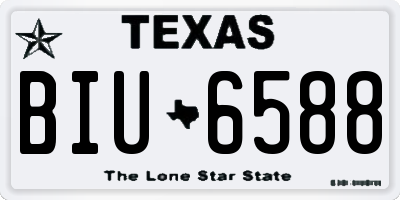 TX license plate BIU6588