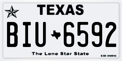 TX license plate BIU6592