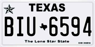 TX license plate BIU6594