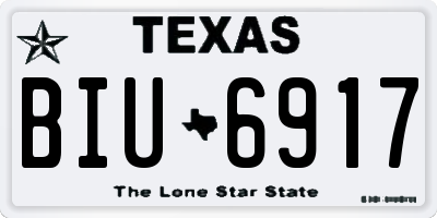 TX license plate BIU6917