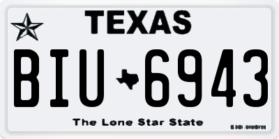 TX license plate BIU6943