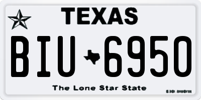 TX license plate BIU6950