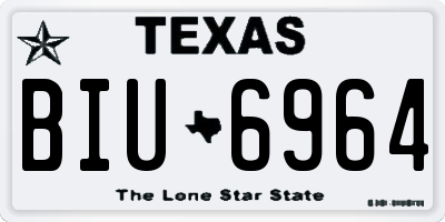 TX license plate BIU6964