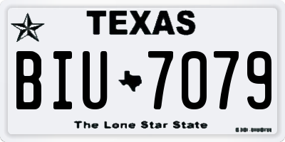 TX license plate BIU7079