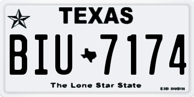 TX license plate BIU7174