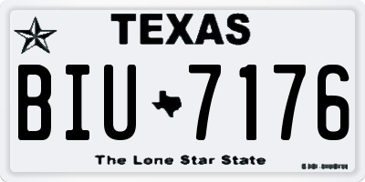TX license plate BIU7176