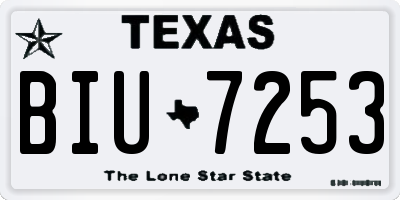 TX license plate BIU7253