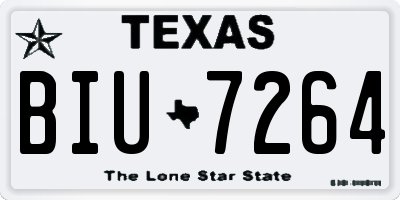 TX license plate BIU7264
