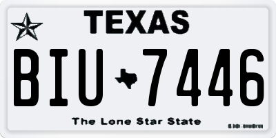 TX license plate BIU7446