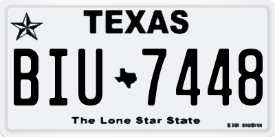 TX license plate BIU7448