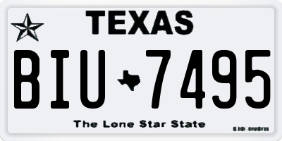 TX license plate BIU7495